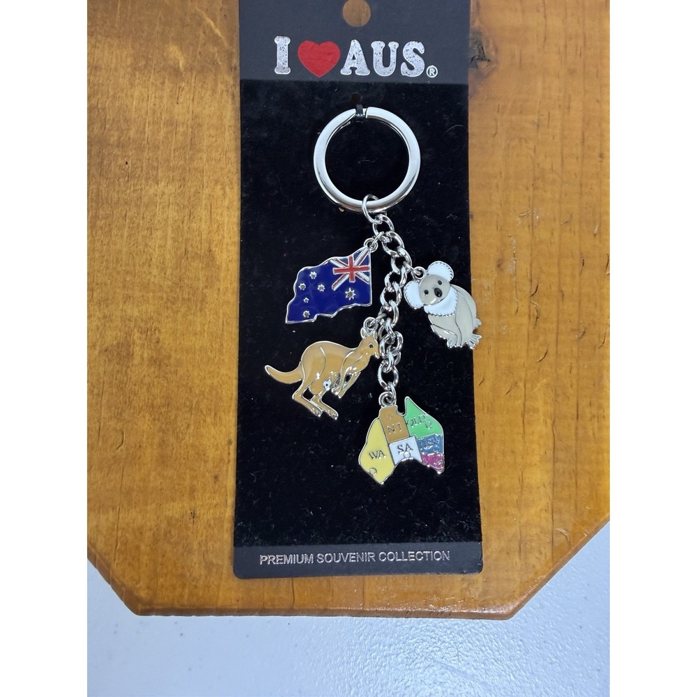 Australia Souvenir Keychain – Koala,‎ Kangaroo & Map